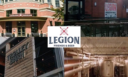 building with large canisters